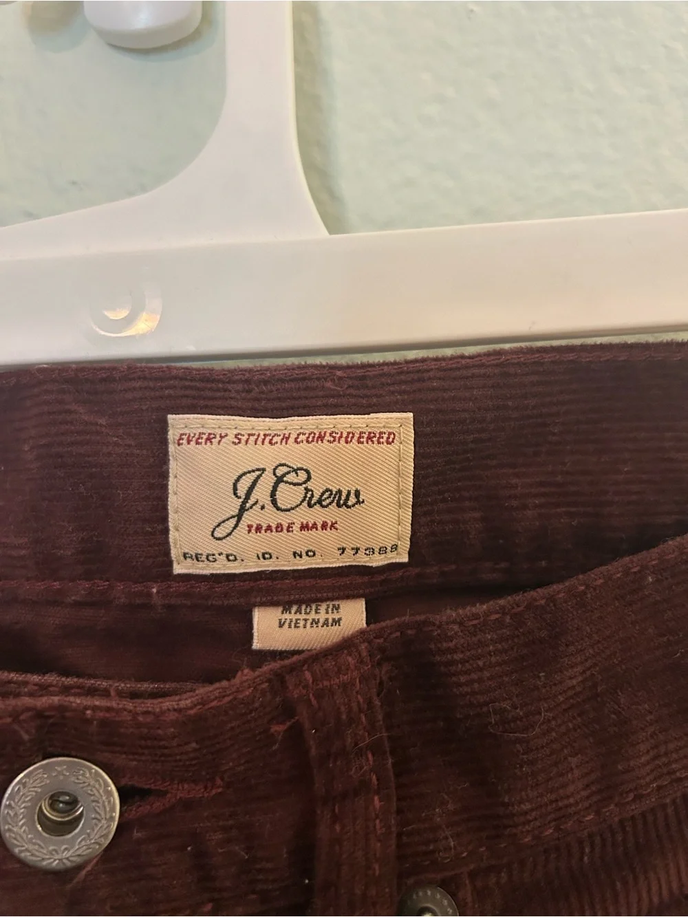 J. Crew 484 Slim Fit Pants Corduroy Men's W28
